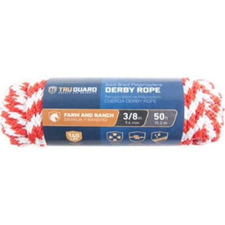 Mibro 0.37 in. x 50 ft. Tru Guard Derb Rope, Red 231477